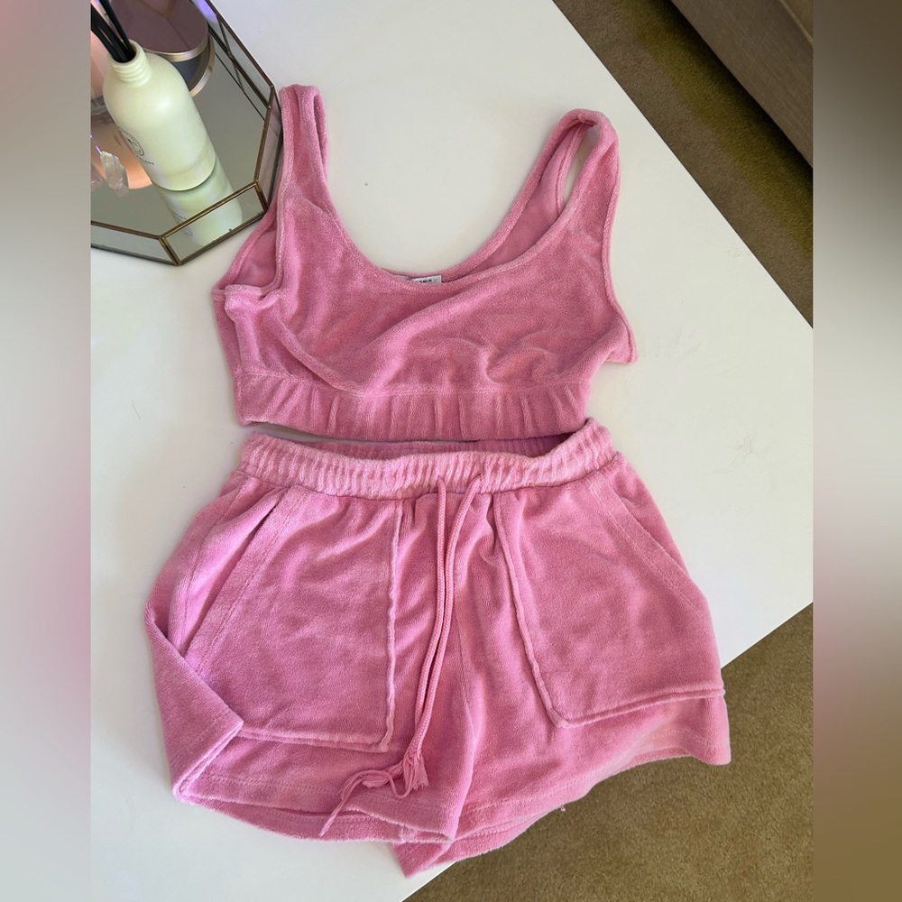 Zara matching set!! (Terry cloth) so comfy!! Barely worn maybe once